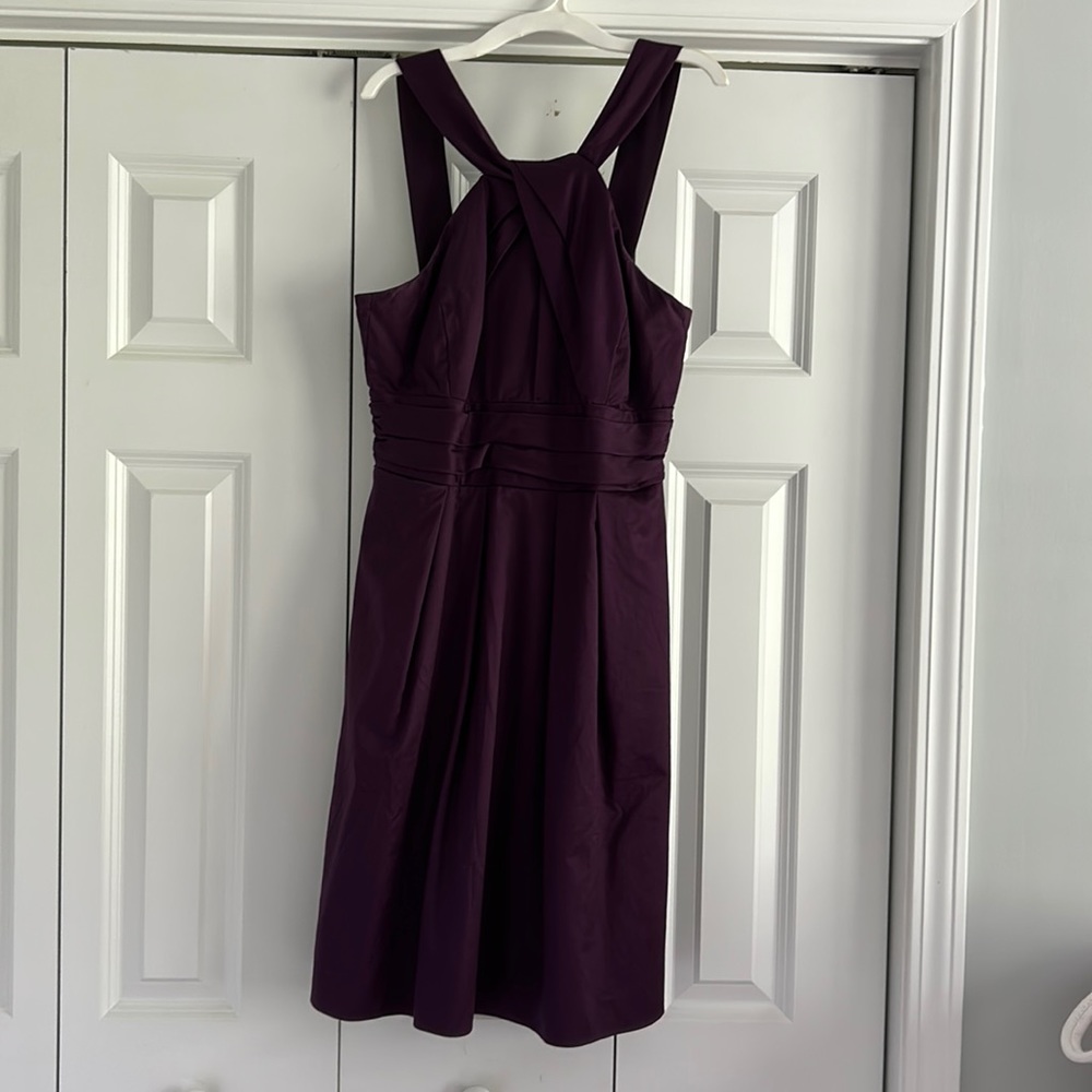 Worn once plum David’s Bridal size 6 bridesmaid dress